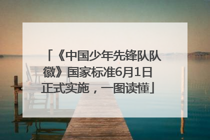 《中国少年先锋队队徽》国家标准6月1日正式实施，一图读懂