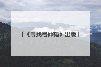 《寻找弓仲韬》出版