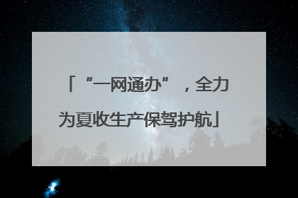 “一网通办”，全力为夏收生产保驾护航