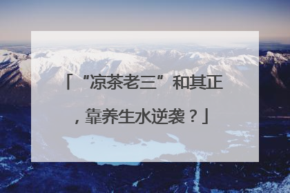 “凉茶老三”和其正，靠养生水逆袭？