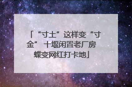“寸土”这样变“寸金” 十堰闲置老厂房蝶变网红打卡地