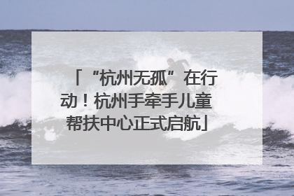 “杭州无孤”在行动！杭州手牵手儿童帮扶中心正式启航