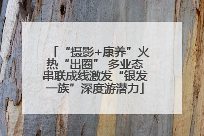“摄影+康养”火热“出圈” 多业态串联成线激发“银发一族”深度游潜力