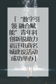 “数字引领 融合赋能”青年科创新锐助力宿迁电商名城建设活动成功举办