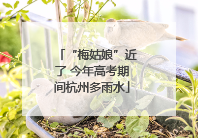 “梅姑娘”近了 今年高考期间杭州多雨水