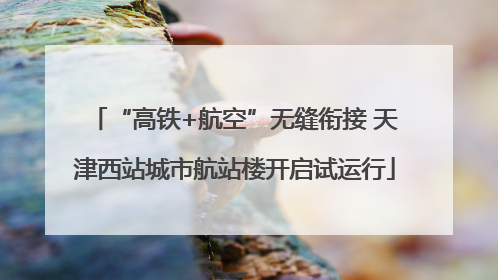 “高铁+航空”无缝衔接 天津西站城市航站楼开启试运行