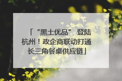 “黑土优品” 登陆杭州！政企商联动打通长三角餐桌供应链