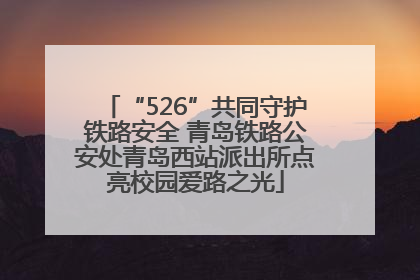 “526”共同守护铁路安全 青岛铁路公安处青岛西站派出所点亮校园爱路之光