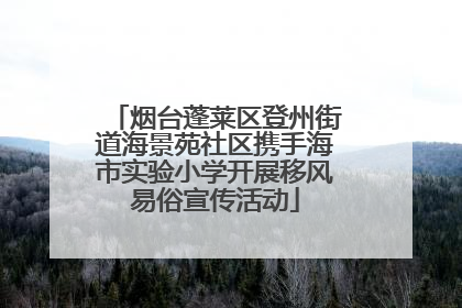 烟台蓬莱区登州街道海景苑社区携手海市实验小学开展移风易俗宣传活动