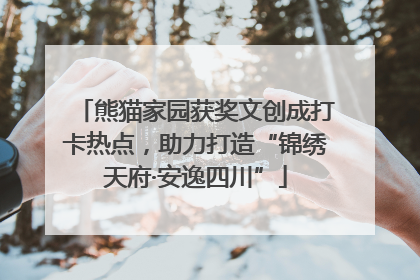 熊猫家园获奖文创成打卡热点，助力打造“锦绣天府·安逸四川”