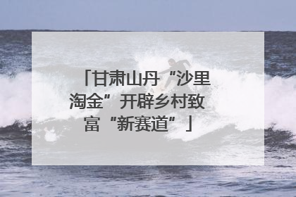 甘肃山丹“沙里淘金”开辟乡村致富“新赛道”