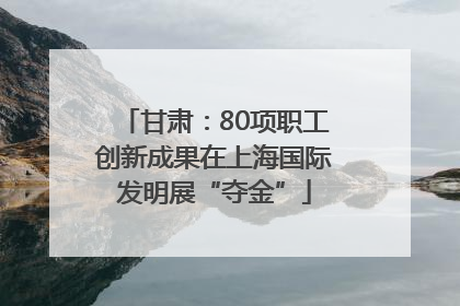 甘肃：80项职工创新成果在上海国际发明展“夺金”