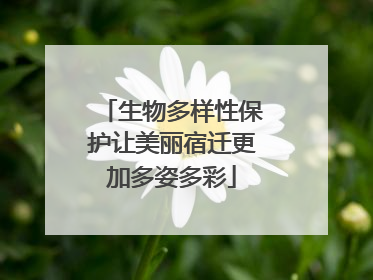 生物多样性保护让美丽宿迁更加多姿多彩