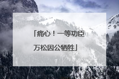 痛心！一等功臣万松因公牺牲