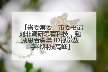 省委常委、市委书记刘非调研思看科技，勉励思看勇攀3D视觉数字化科技高峰