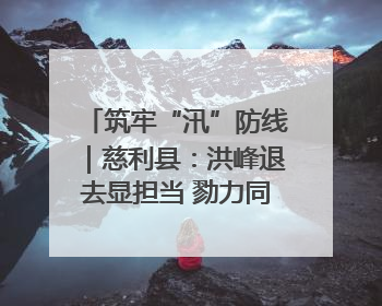 筑牢“汛”防线｜慈利县：洪峰退去显担当 勠力同心启新篇