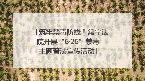 筑牢禁毒防线！常宁法院开展“6·26”禁毒主题普法宣传活动