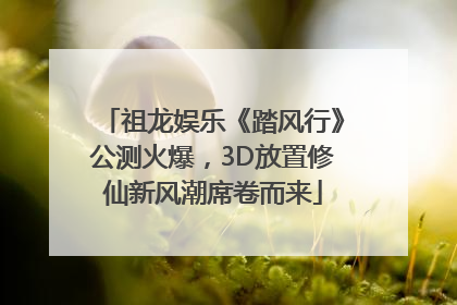 祖龙娱乐《踏风行》公测火爆，3D放置修仙新风潮席卷而来