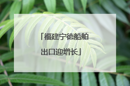 福建宁德船舶出口迎增长