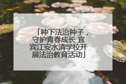 种下法治种子，守护青春成长 宜宾江安水清学校开展法治教育活动