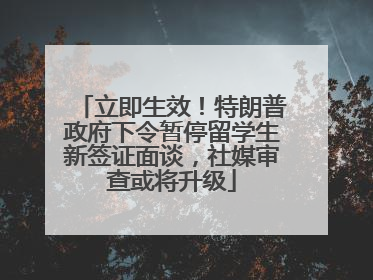 立即生效！特朗普政府下令暂停留学生新签证面谈，社媒审查或将升级