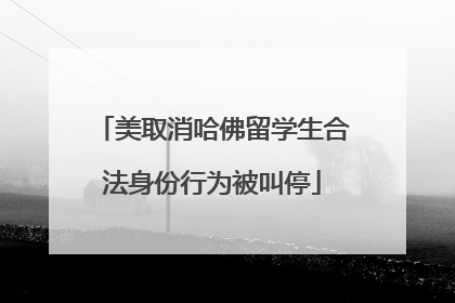 美取消哈佛留学生合法身份行为被叫停