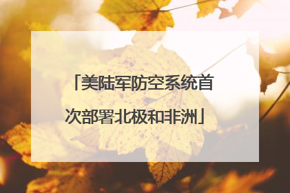 美陆军防空系统首次部署北极和非洲