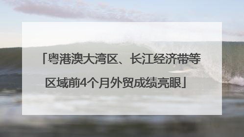 粤港澳大湾区、长江经济带等区域前4个月外贸成绩亮眼
