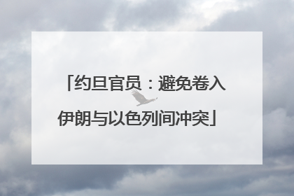 约旦官员：避免卷入伊朗与以色列间冲突