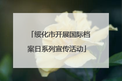 绥化市开展国际档案日系列宣传活动
