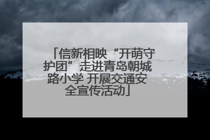 信新相映“开萌守护团”走进青岛朝城路小学 开展交通安全宣传活动