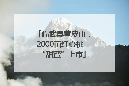 临武县黄皮山：2000亩红心桃“甜蜜”上市