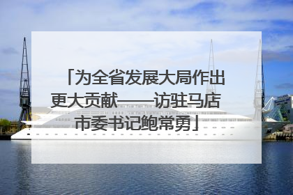 为全省发展大局作出更大贡献——访驻马店市委书记鲍常勇