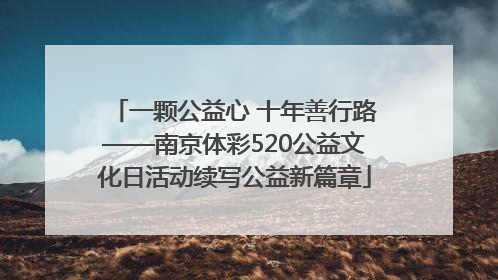 一颗公益心 十年善行路——南京体彩520公益文化日活动续写公益新篇章