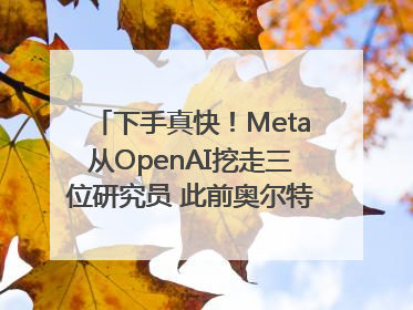 下手真快！Meta从OpenAI挖走三位研究员 此前奥尔特曼还曾出言嘲讽