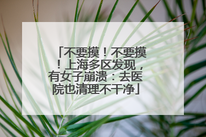 不要摸！不要摸！上海多区发现，有女子崩溃：去医院也清理不干净