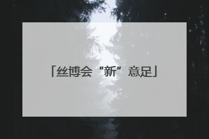 丝博会“新”意足