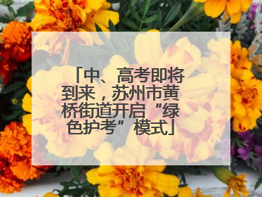 中、高考即将到来，苏州市黄桥街道开启“绿色护考”模式