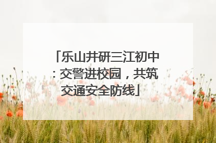 乐山井研三江初中：交警进校园，共筑交通安全防线