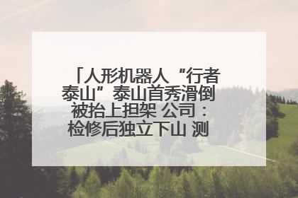 人形机器人“行者泰山”泰山首秀滑倒被抬上担架 公司：检修后独立下山 测试就是为暴露问题