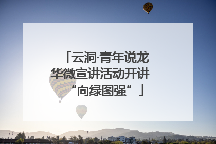 云洞·青年说龙华微宣讲活动开讲“向绿图强”