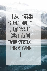 从“筑巢引凤”到“归雁兴洪” 洪江市创新推动农民工返乡创业