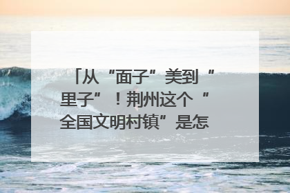 从“面子”美到“里子”！荆州这个“全国文明村镇”是怎样炼成的？