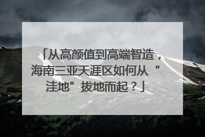 从高颜值到高端智造，海南三亚天涯区如何从“洼地”拔地而起？