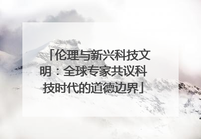 伦理与新兴科技文明：全球专家共议科技时代的道德边界