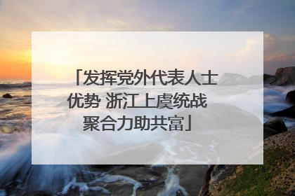 发挥党外代表人士优势 浙江上虞统战聚合力助共富