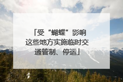 受“蝴蝶”影响 这些地方实施临时交通管制、停运