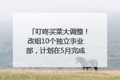 叮咚买菜大调整！改组10个独立事业部，计划在5月完成App端全面改版