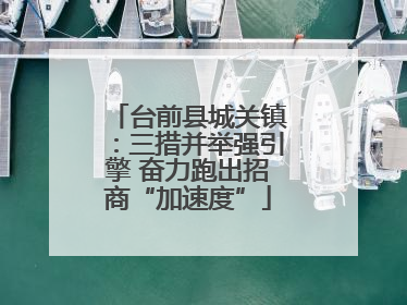 台前县城关镇：三措并举强引擎 奋力跑出招商“加速度”