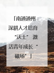 南通通州：深耕人才培育“沃土” 激活青年成长“磁场”